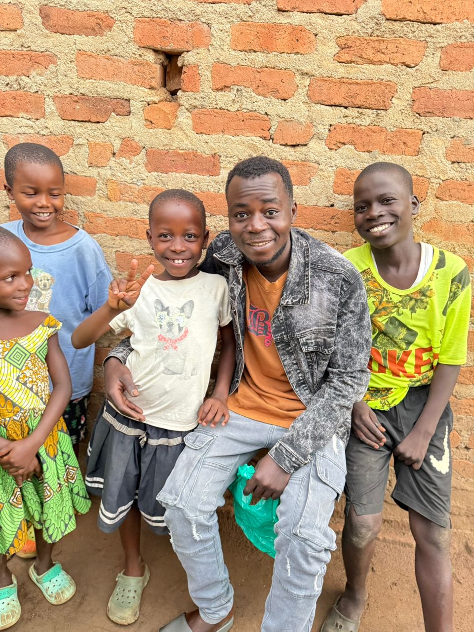 Founder with children
